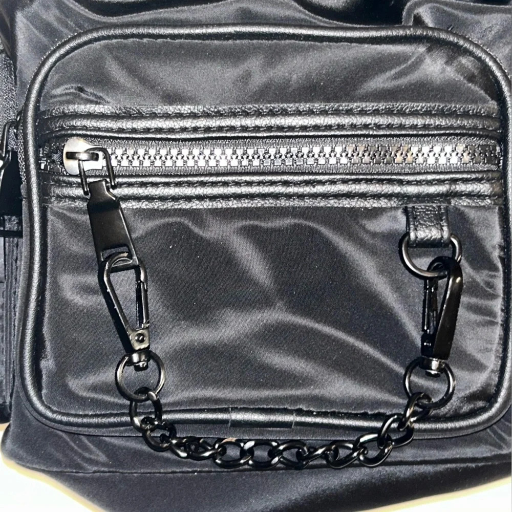 Madden NYC Black Women's Backpack with Chain Detail - Picture 6 of 14